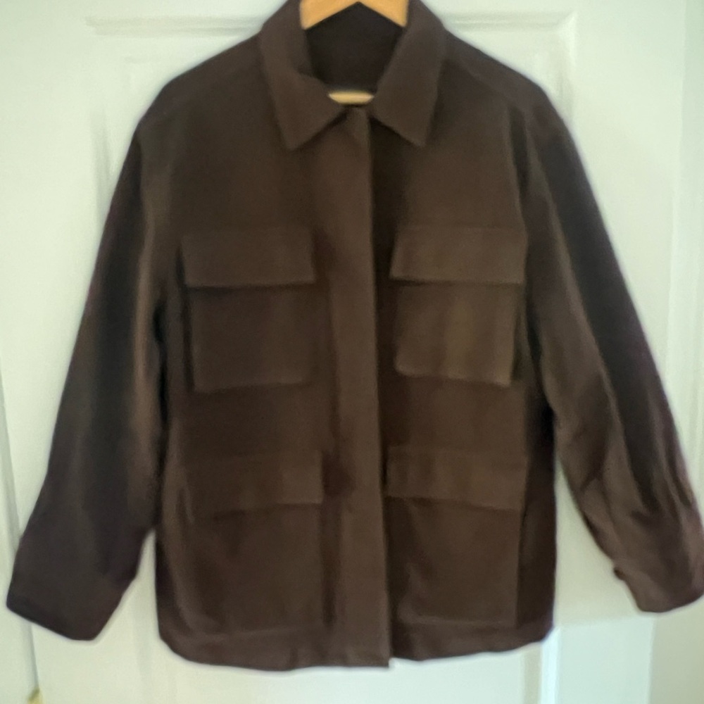 Madewell Flap Pocket Field Jacket  Dark Brown (dark chicory)